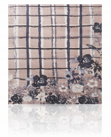 Палантин Женский W-ROSE.CHECKS/GREY